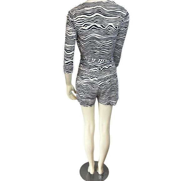 Diane von Furstenberg Celeste Two Silk Jersey Wrap Romper - Picture 8 of 9